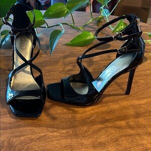 Guess Black Strappy Heels